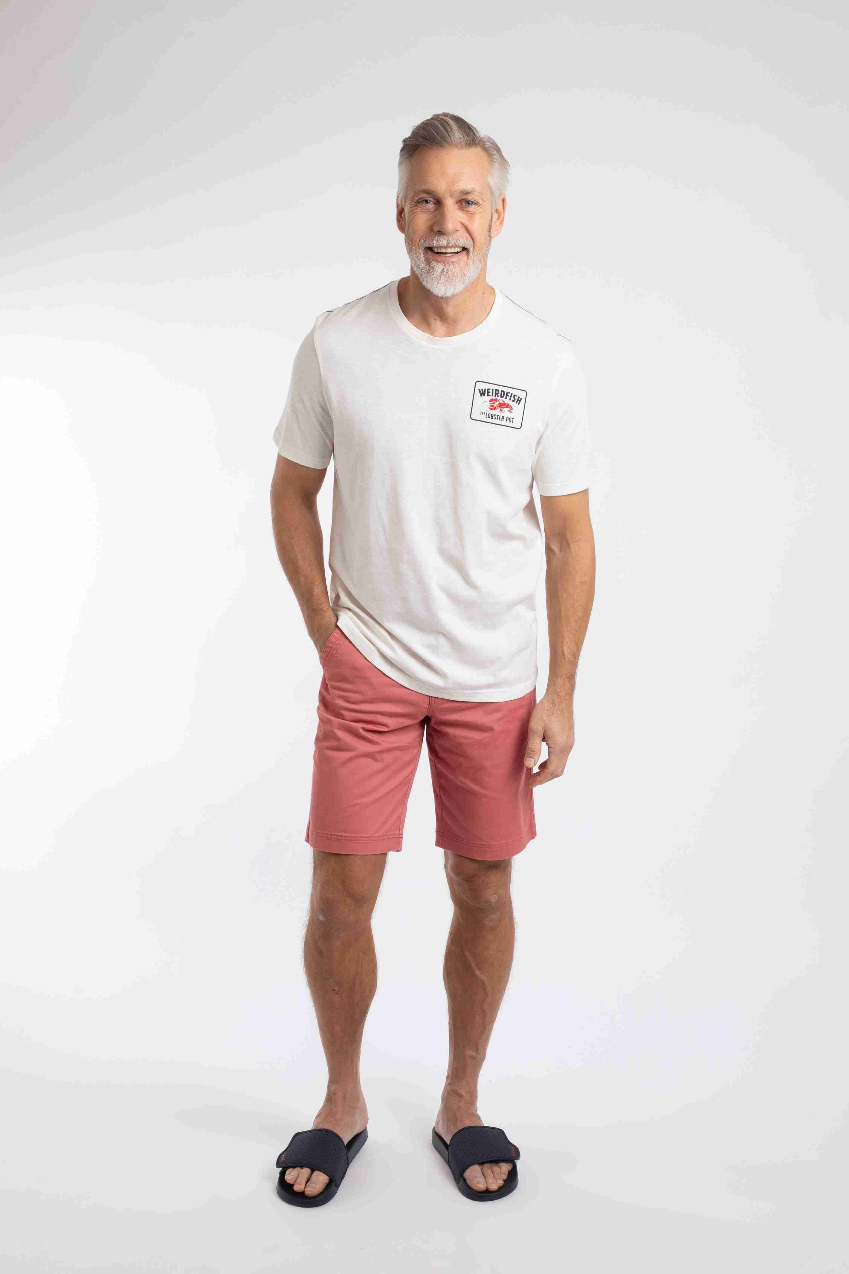 Lobster Pot Back Print Graphic T-Shirt Dusty White