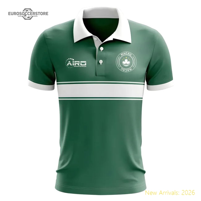 Macau Concept Stripe Polo Shirt (green) - Official Design