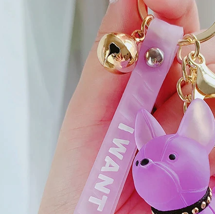 Pet-Lover Transparent French Bulldog Keychain (ws308) for Fashion Lovers