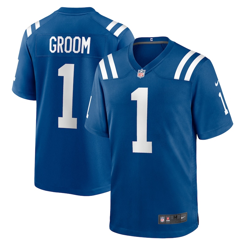 None Number 1 Groom IND Colts Durable Replica Jersey Football Apparel