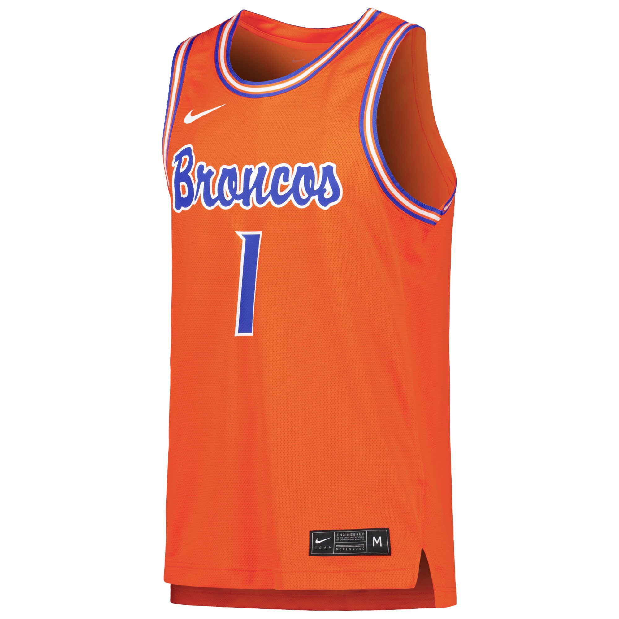 [NJP] Boise State Broncos Replica Basketball Jersey - Orange