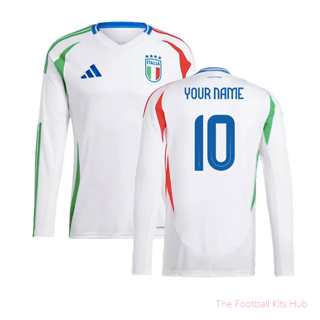 2024-2025 Italy Long Sleeve Away Shirt (Your Name)