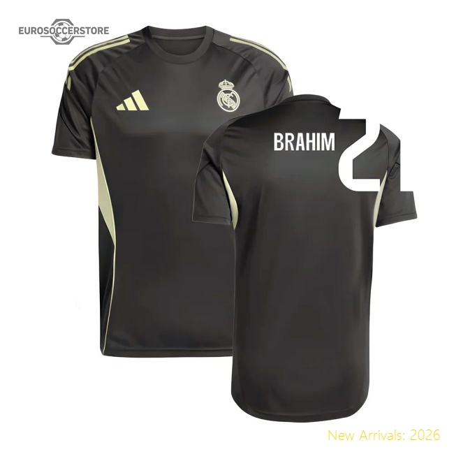 2025-2026 Madrid Real Madrid Training Jersey (Utility Grey) (Brahim 21)