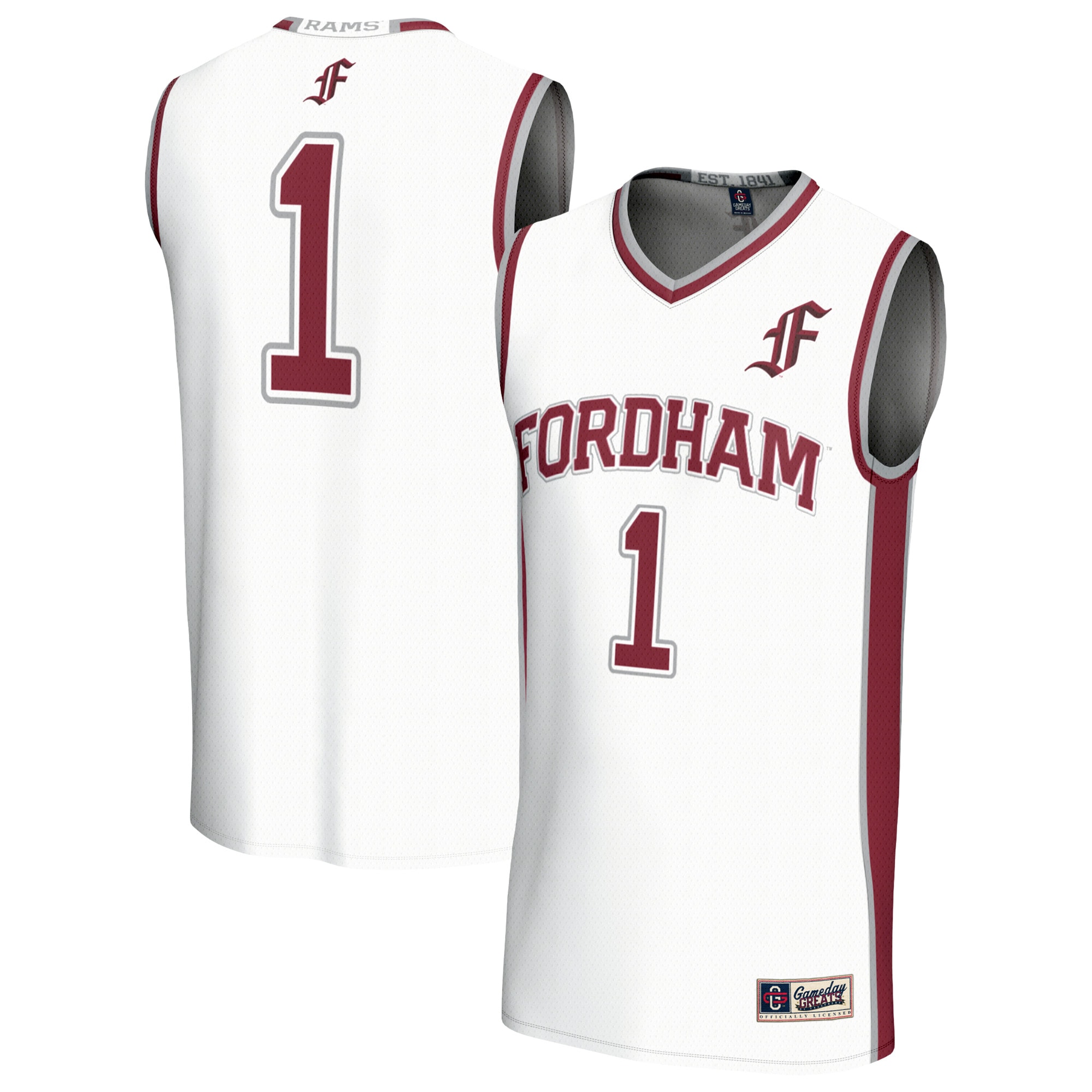 [NJP] Women's Fordham Rams GameDay Greats Lightweight Collegiate Basketball Fashion Jersey - White