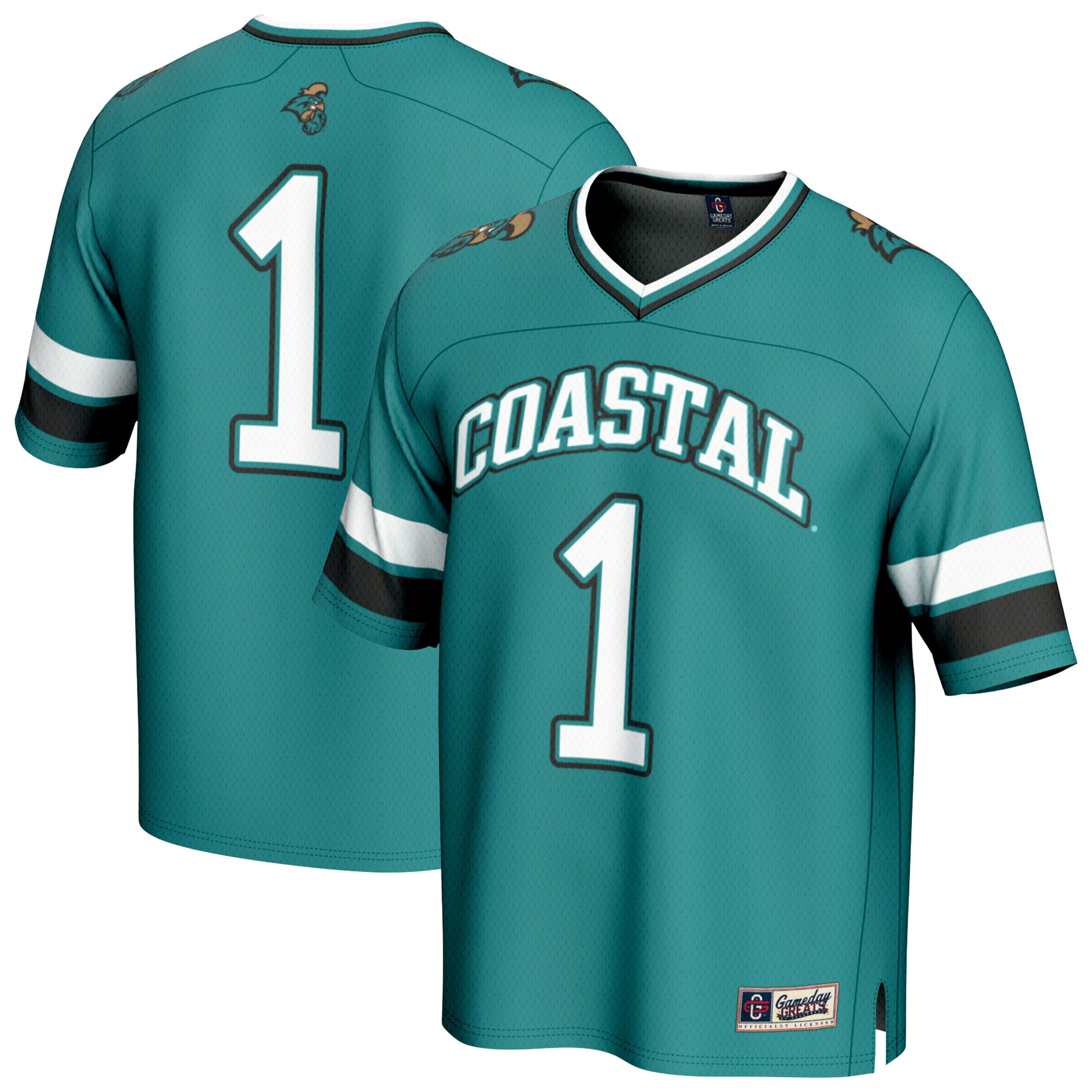 #1 Coastal Carolina Chanticleers GameDay Greats Youth Lightweight Collegiate Football Fashion Jersey - Teal