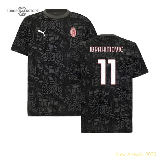 Supreme Ac Milan Ibrahimovic Tee Jersey Breathable Performance