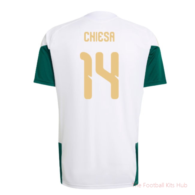 2026-2027 Italy Training Jersey (White) (Chiesa 14)