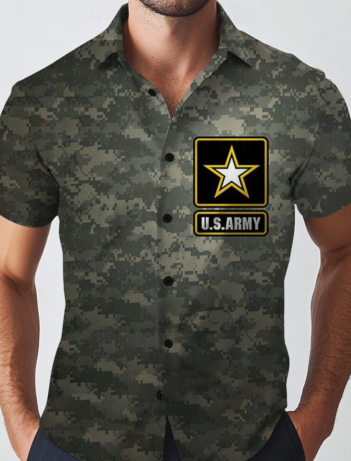 Independence Day Men's American US Flag Patriotic Fireworks Shirt Summer Shirt Button Up Shirt Short Sleeve Fashion Casual Holiday Summer Spring Turndown 3D Print Collared