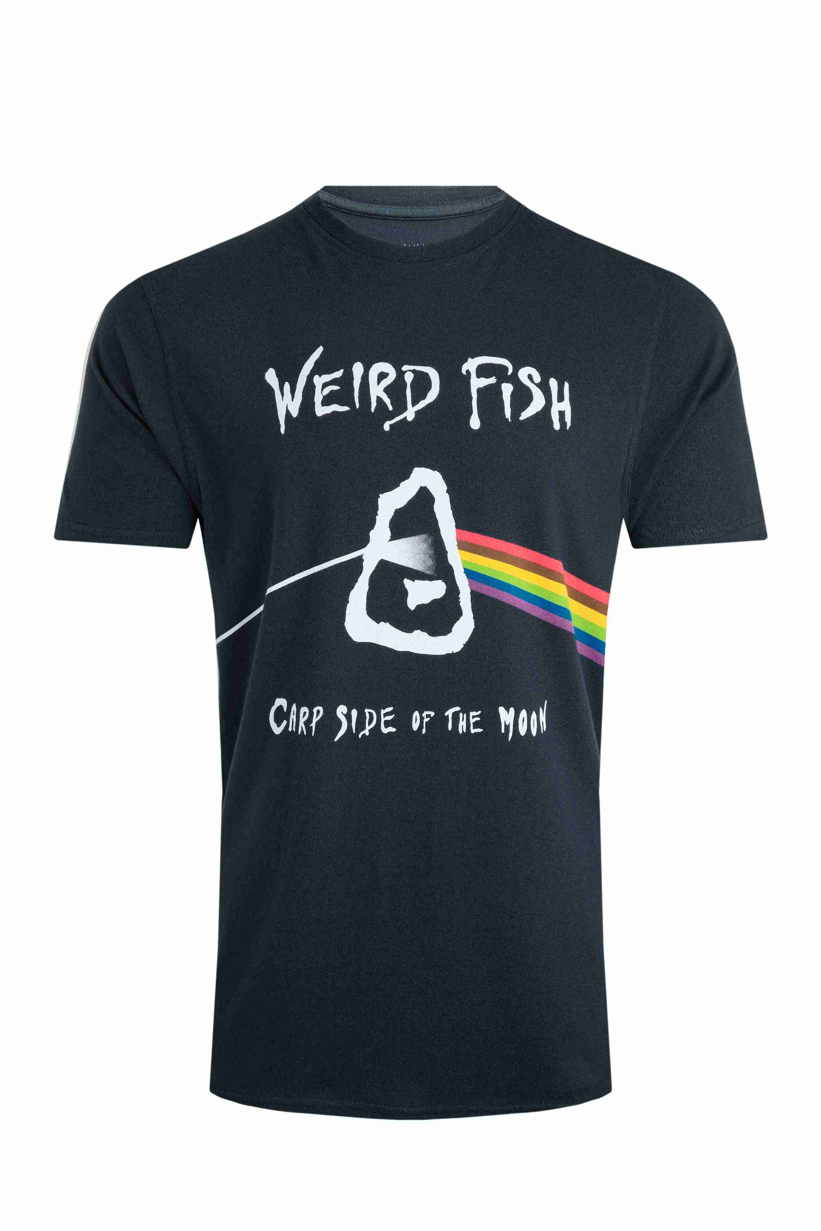 Carp Side Front Print Artist T-Shirt Navy