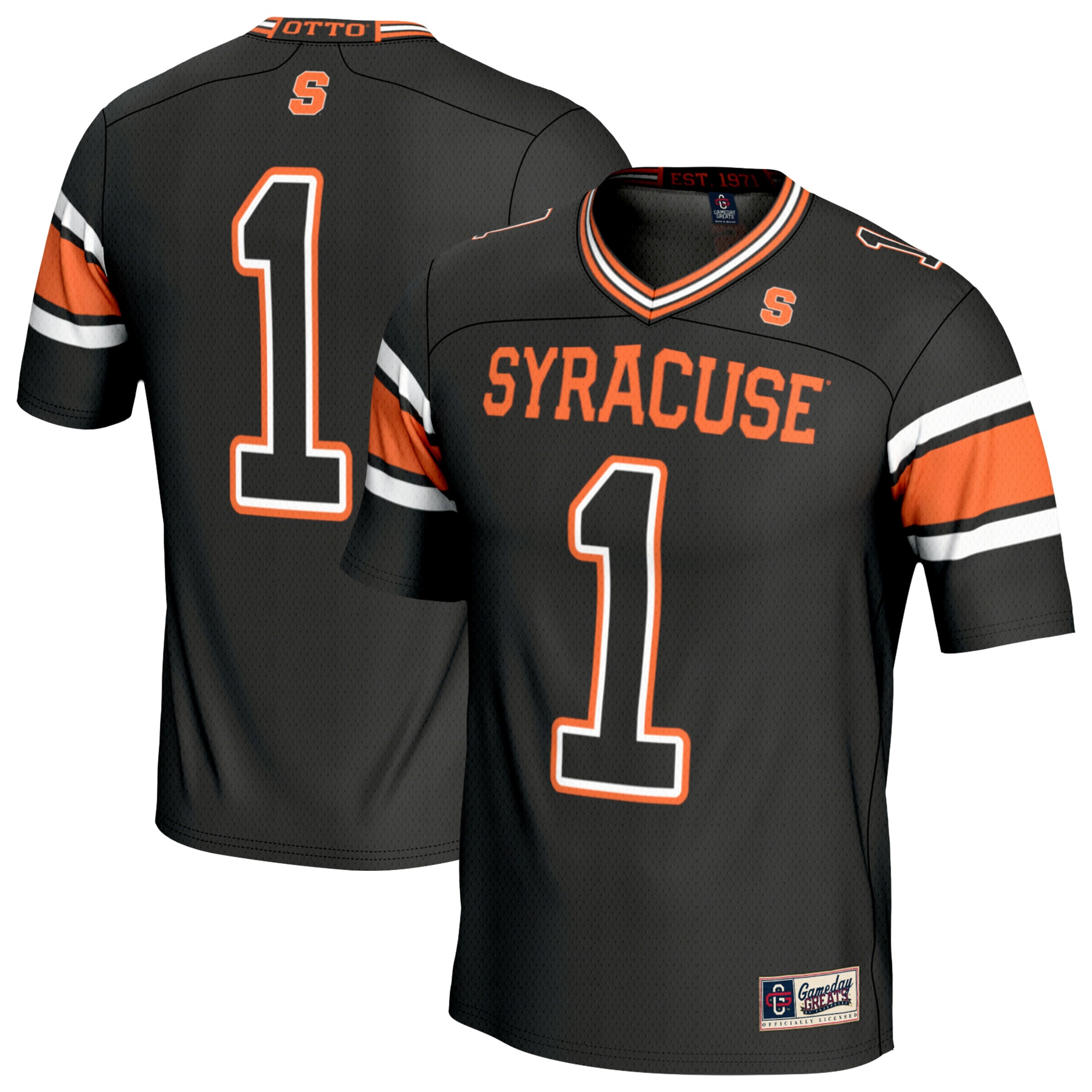 #1 Syracuse Orange GameDay Greats Youth Lightweight Collegiate Football Fashion Jersey - Black