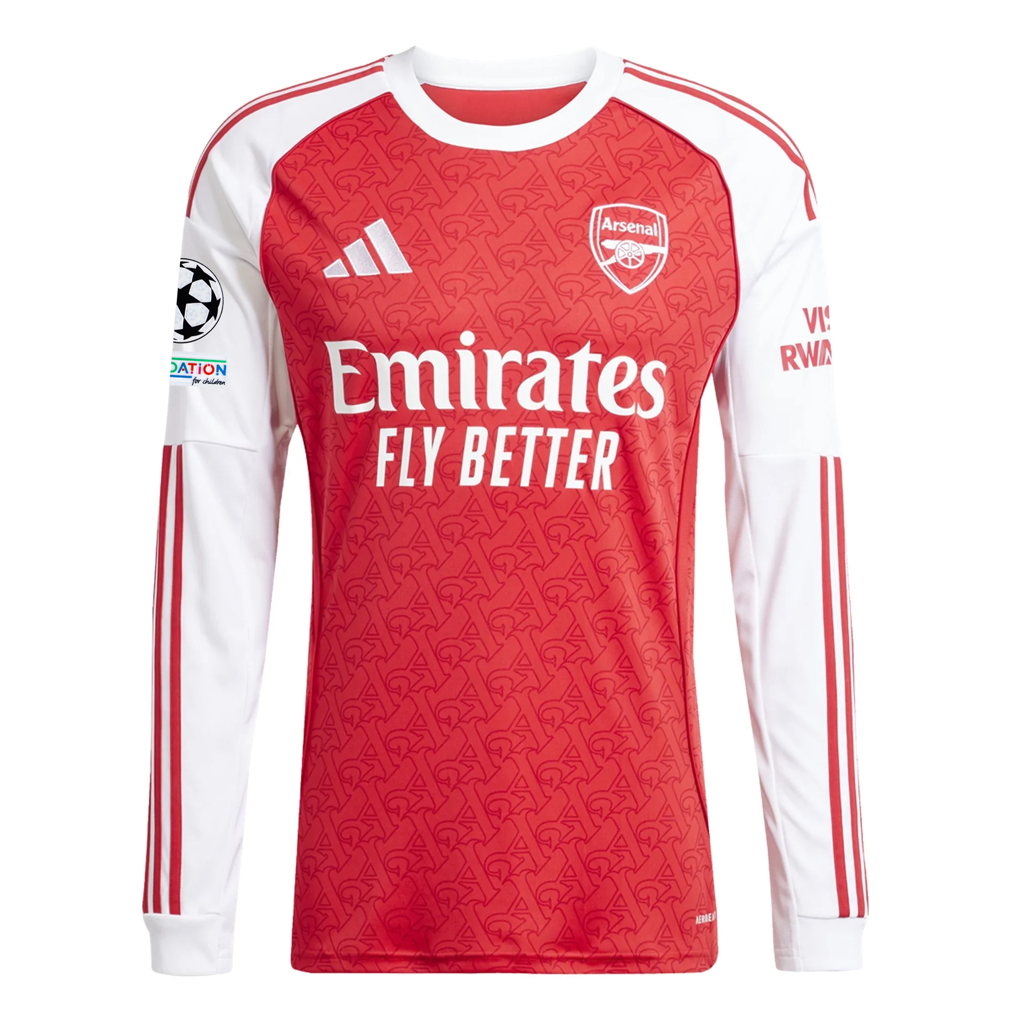 Arsenal Long Sleeve 2025-2026 UCL Home Jersey – Authentic Shirt