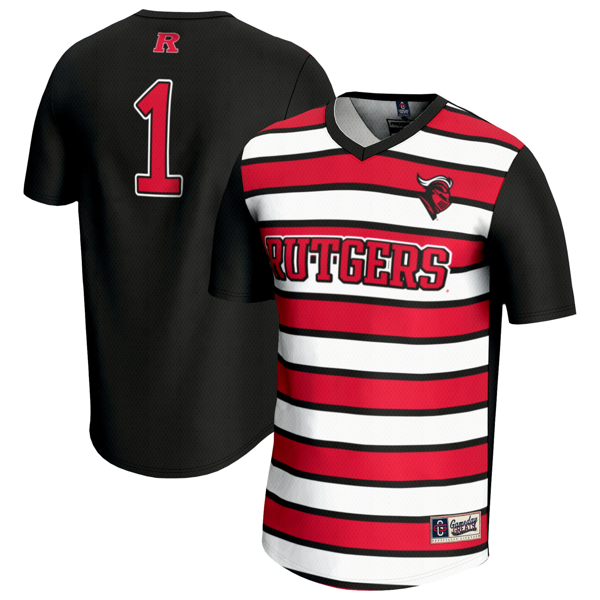 [LK] Rutgers Scarlet Knights GameDay Greats Youth Lightweight Soccer Fashion Jersey - Black