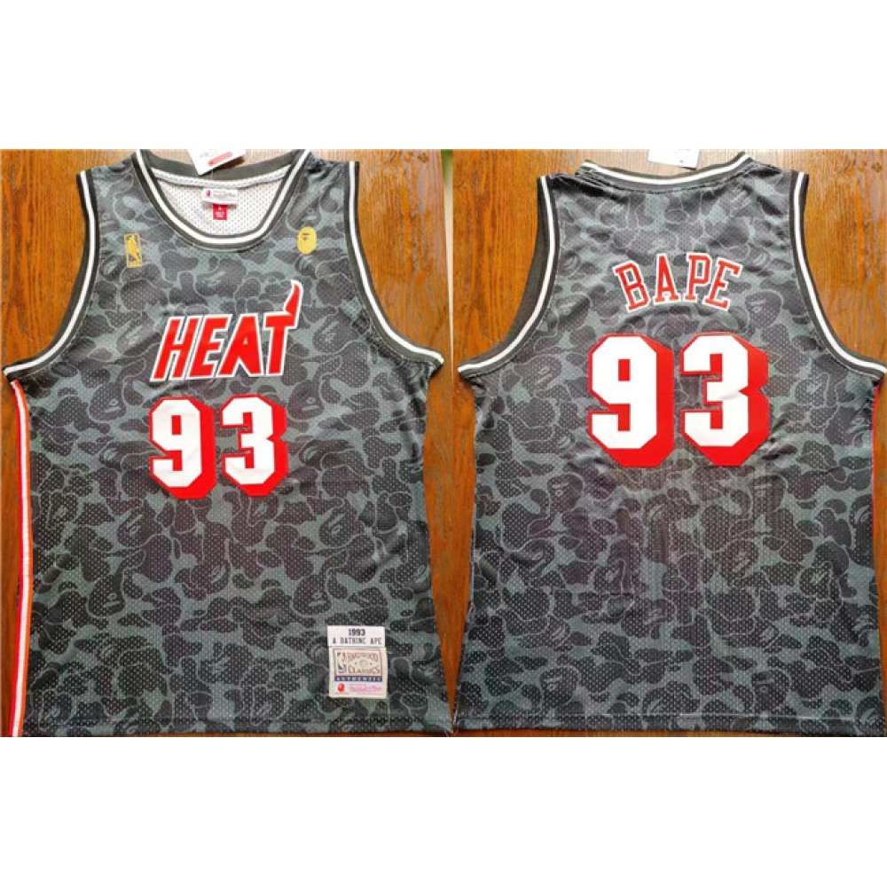 Fan Favorite Limited Men's Heat #93 Bape Black Basketball Jersey
