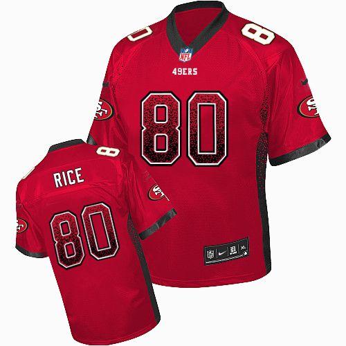 NFL SF 49ers #80 Jerry Rice Red Elite Jersey - Authentic Quality