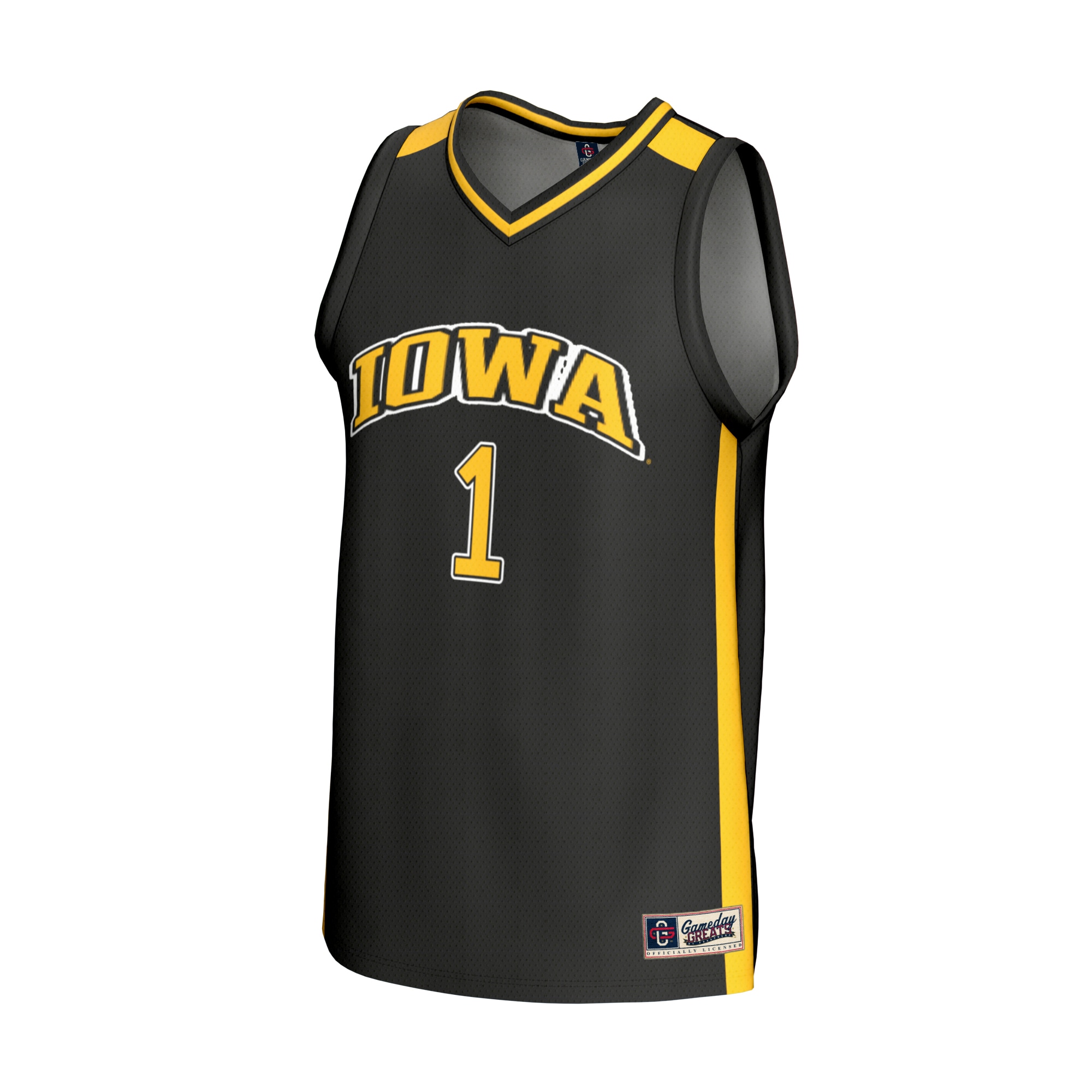 [DDG] Iowa Hawkeyes GameDay Greats Youth Lightweight Collegiate Basketball Fashion Jersey - Black