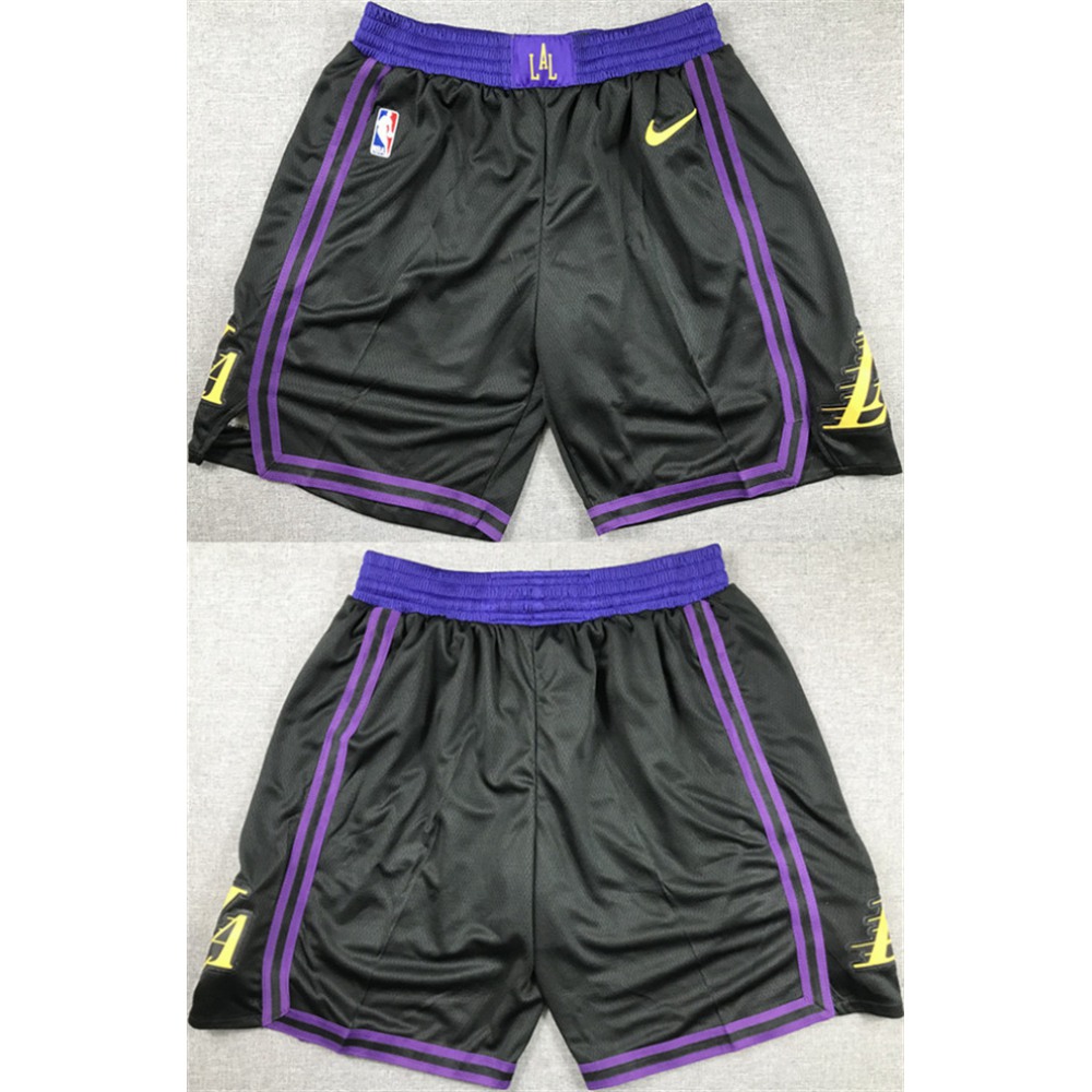 Men's Los Angeles Lakers Black Shorts (Run Small)