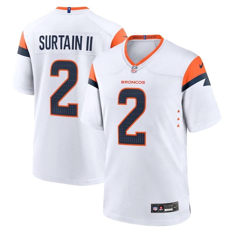 None Patrick Surtain II Denver Broncos Championship Authentic Jersey
