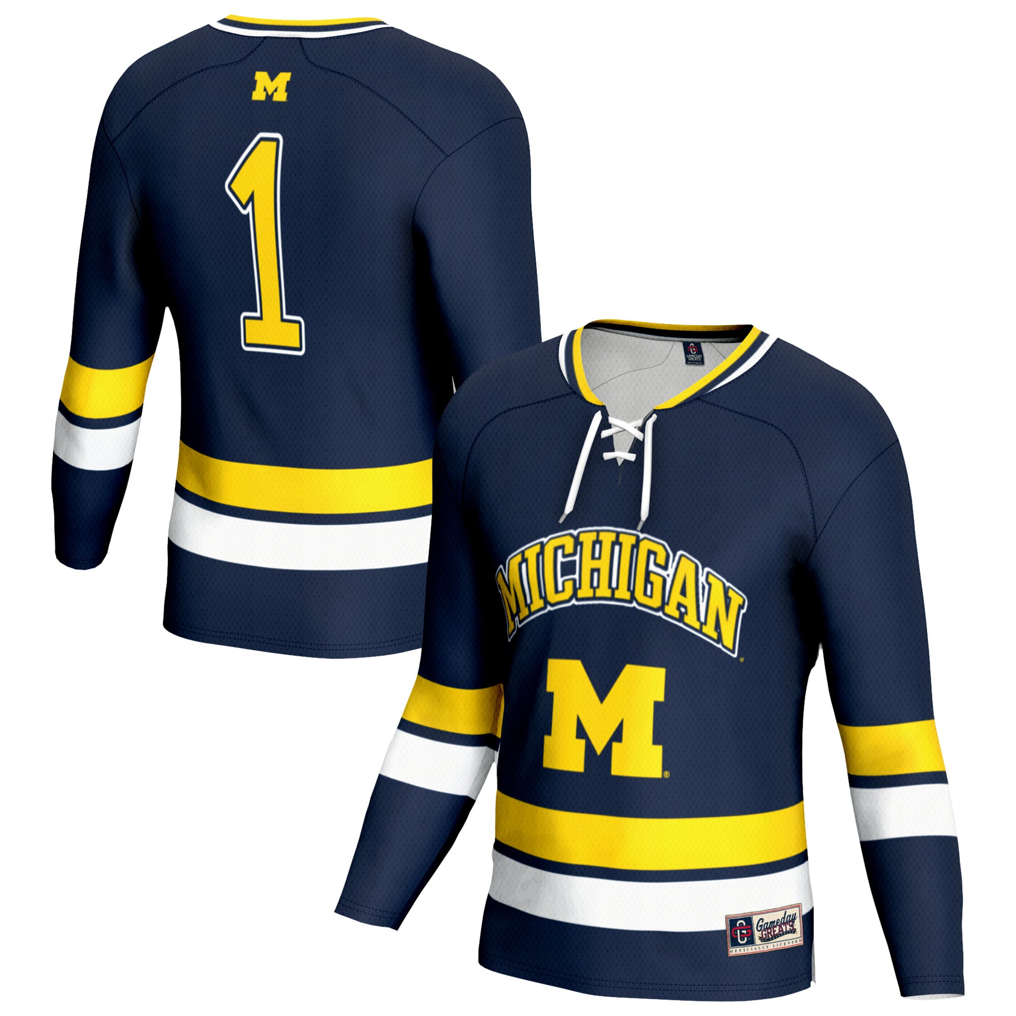 Michigan Wolverines GameDay Greats Unisex Lightweight Women's Hockey Team Fashion Jersey - Navy