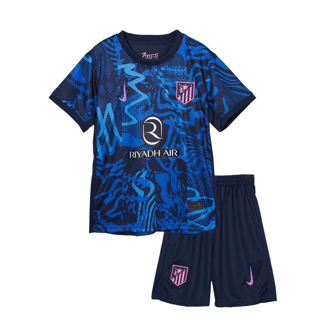 Kid's Atletico Madrid Third Away Soccer Jersey Kit(Jersey+Shorts) 2024