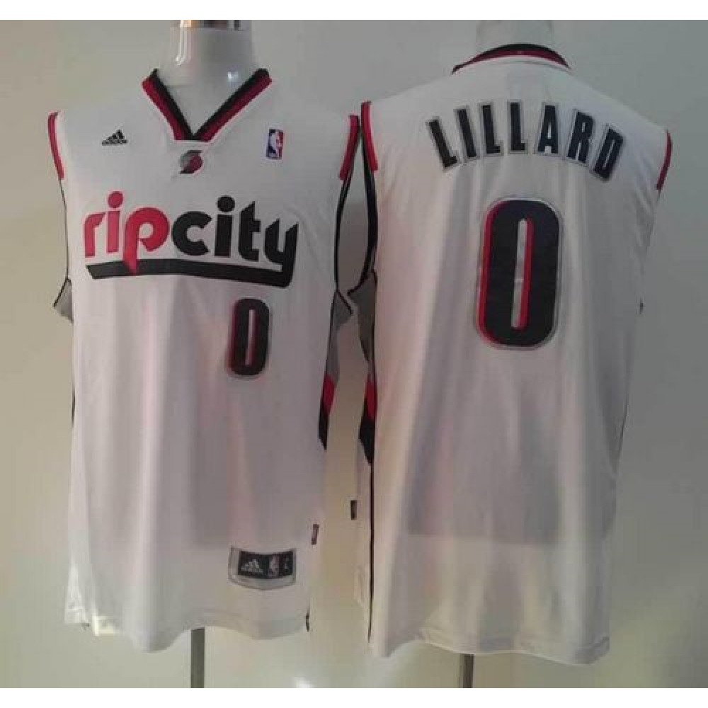 Genuine Men's Trail Blazers #0 Damian White Basketball Jersey