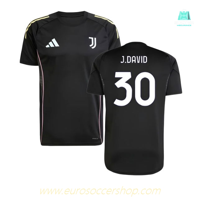2025-2026 Juventus Training Shirt (Black) (J.David 30)