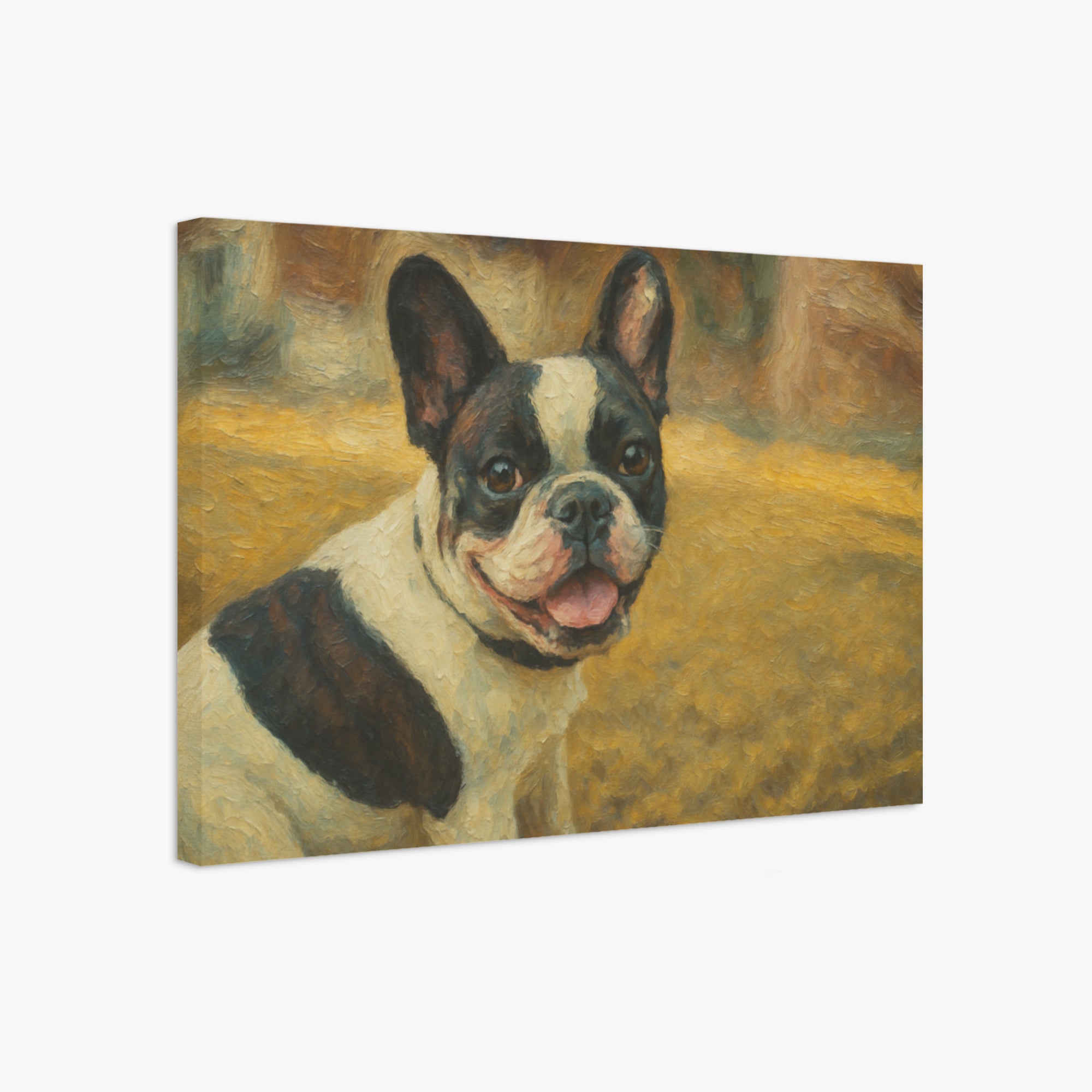 Culture-Inspired Michelle - Personalized Adorable Frenchie Canvas Wal...