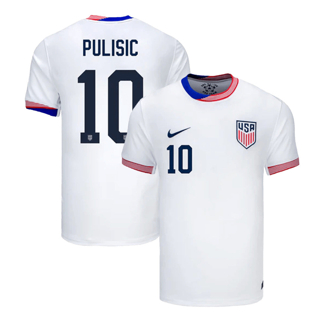 Men's USA PULISIC #10 Home Soccer Jersey Copa Am¨¦rica 2024Authentic K