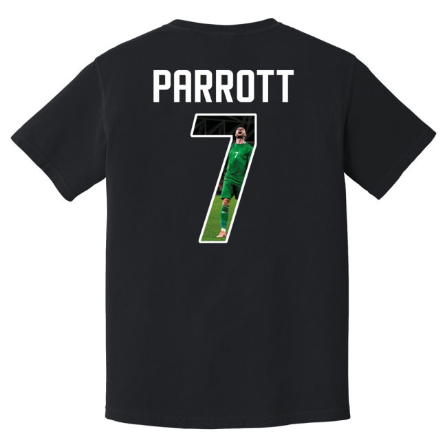 Troy Parrott Number 7 T-Shirt (Black) Worldcup Authentic