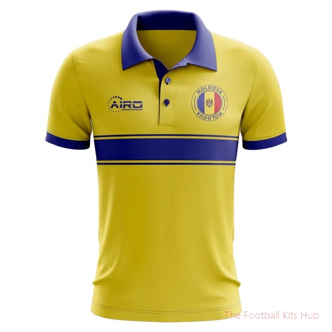 Moldova Concept Stripe Polo Shirt (Yellow)