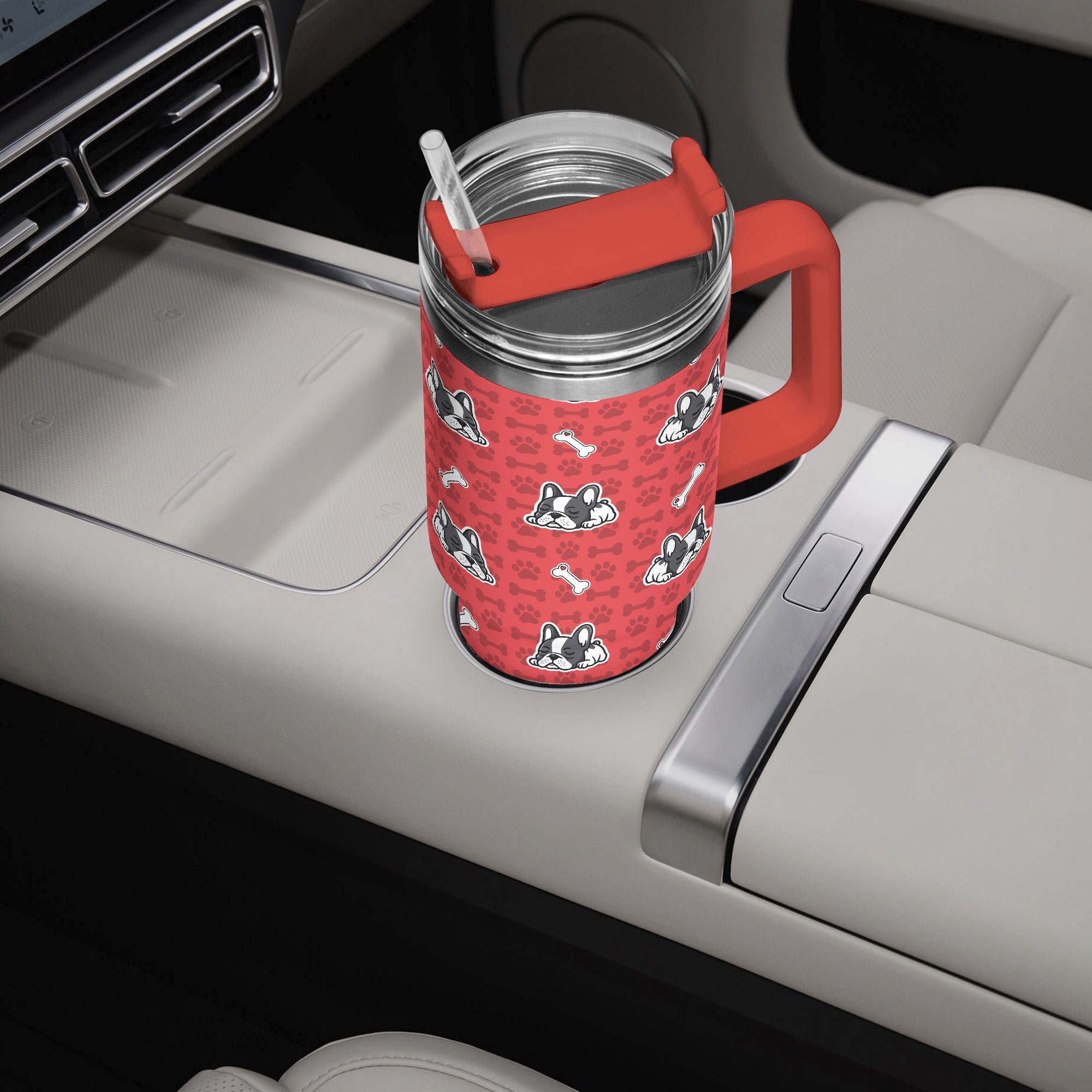 French Bulldog Remy Car Tumbler Cup Essential Dog Supply