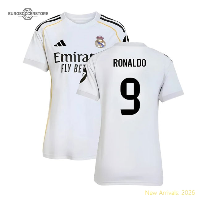 Match-Day 2025-2026 Real Madrid Home Shirt (Womens) (Ronaldo 9)