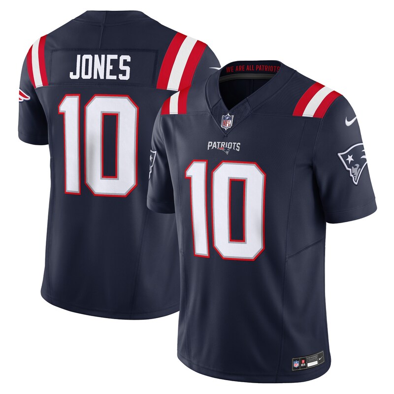 None Mac Jones NE Patriots Sleek Premium Jersey Game Day Wear