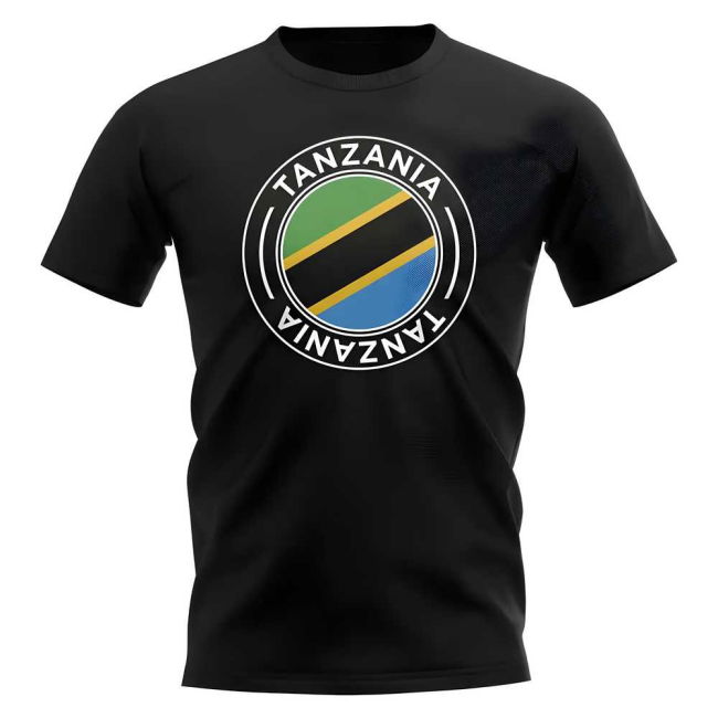 Elite Tanzania Football Badge T-Shirt (Black) World-Class