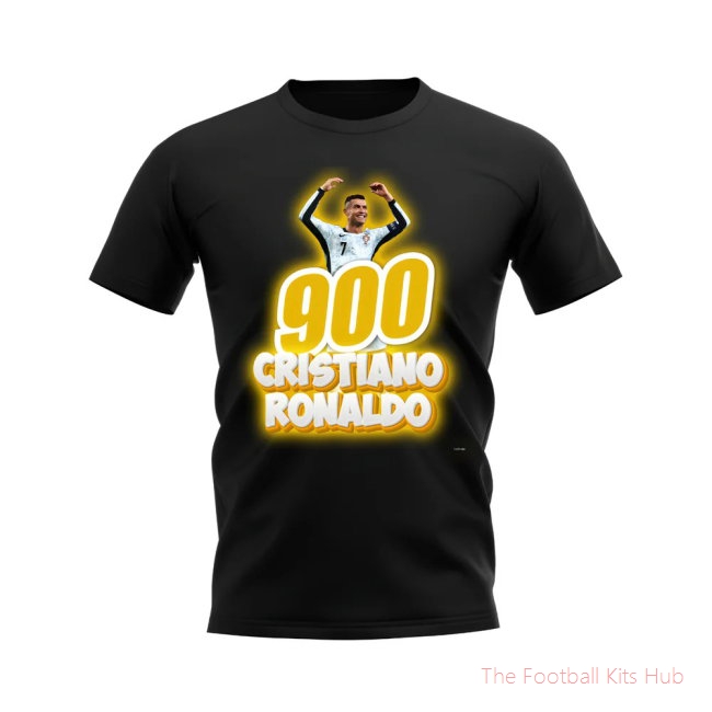 Cristiano Ronaldo 900 Career Goals T-Shirt (Black)