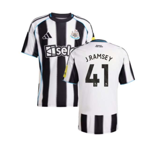 Newcastle 2025-20 Home Football Kit Ramsey Name & Number L M S