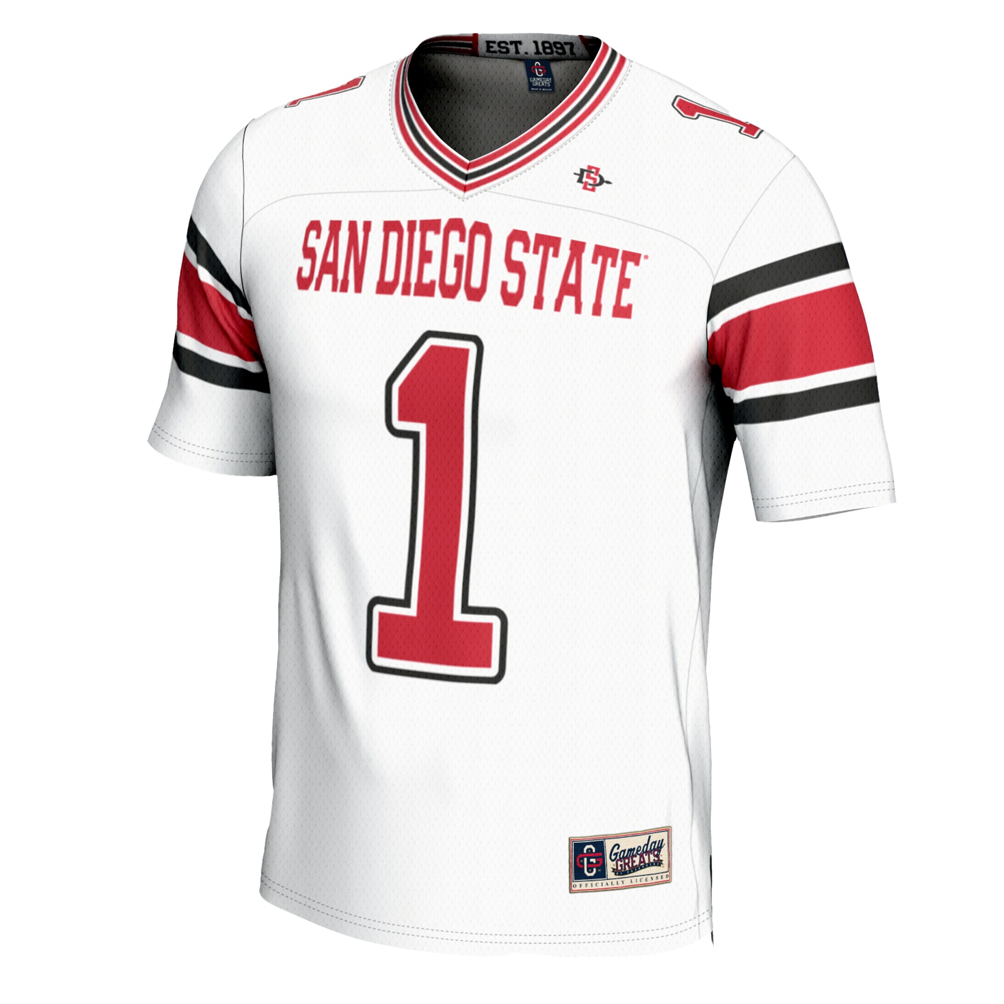 #1 San Diego State Aztecs GameDay Greats Youth Football Jersey - White