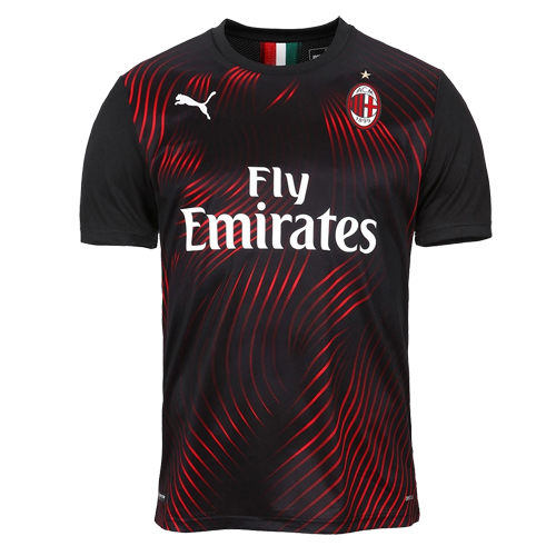 Lightweight AC Milan Away Black 2019-20 Soccer Jersey Shirt