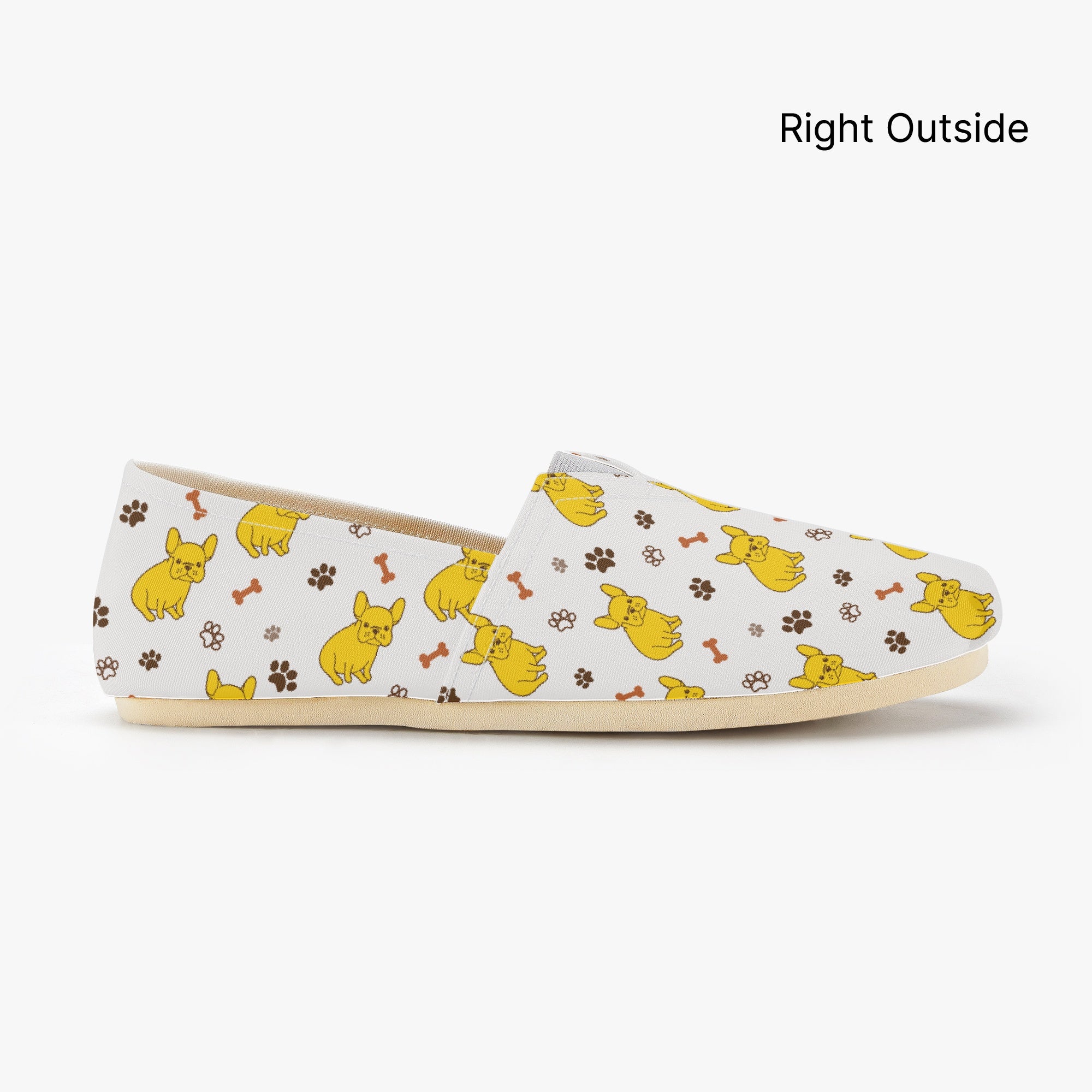 Fashion-Forward Silver - Casual Canvas Shoes for French Bulldog Lovers