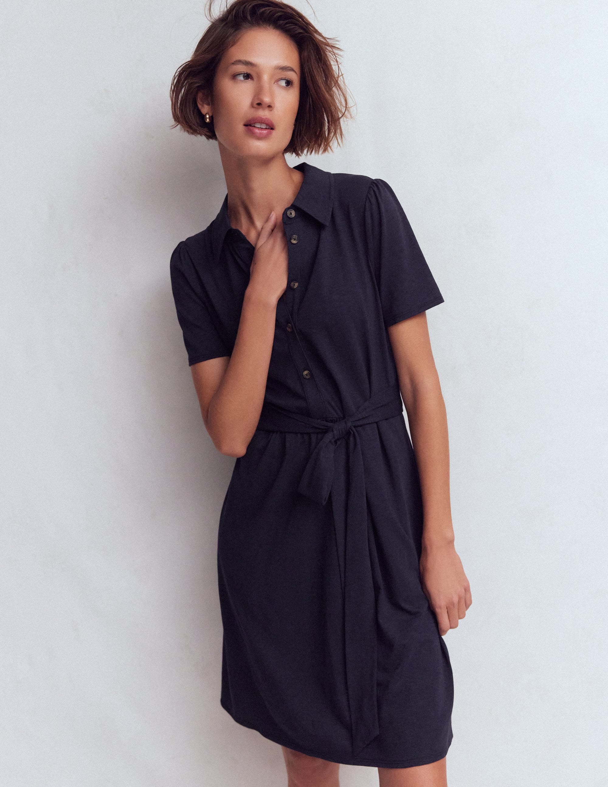 Patti Short Jersey Shirt Dress