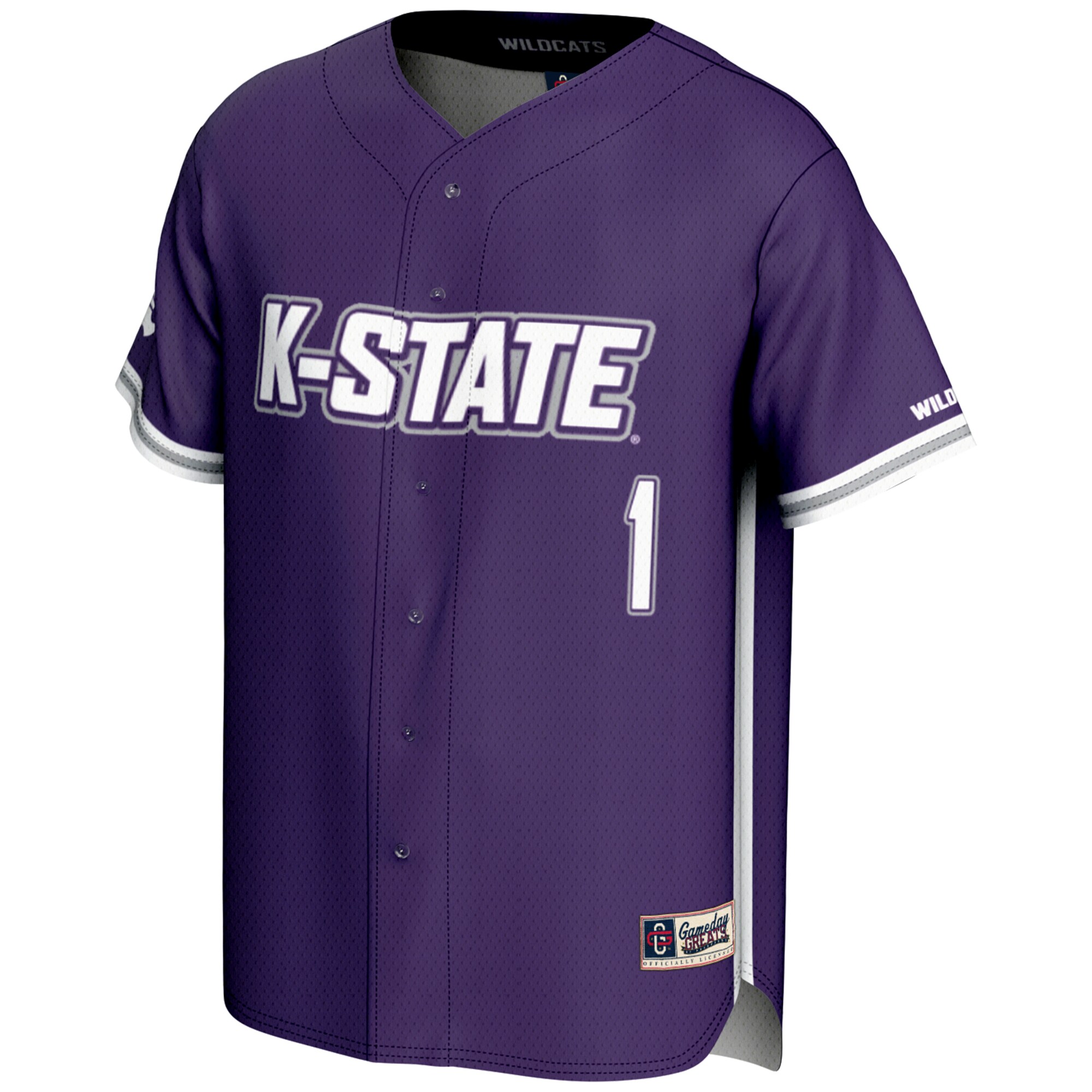 [NJP] Kansas State Wildcats GameDay Greats Youth Lightweight Baseball Jersey - Purple