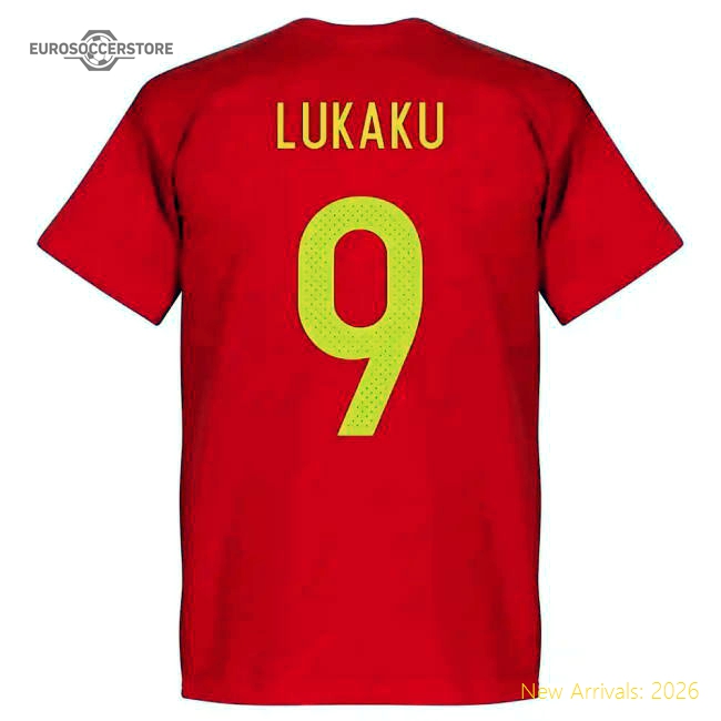 Belgium Romelu Lukaku Team T-Shirt - Red