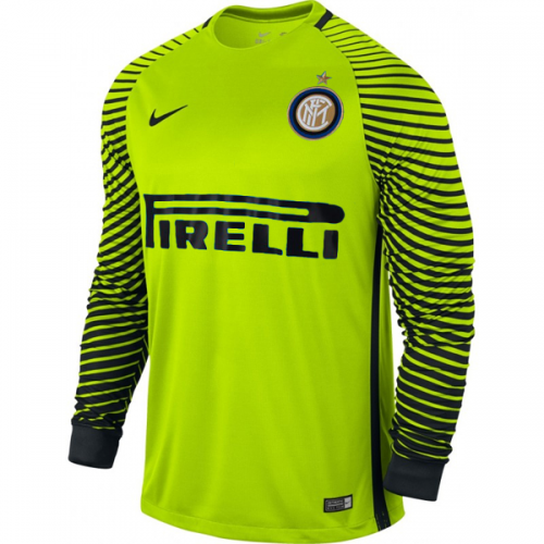 Inter Milan LS Goalkeeper 201617 Green Soccer Jersey Shirt - Official