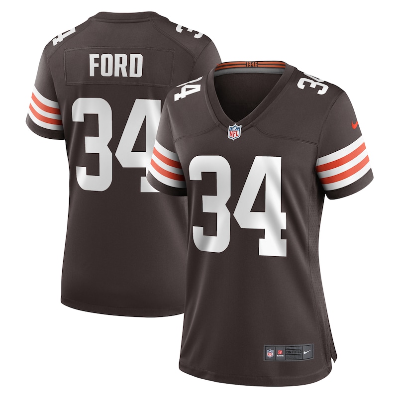 None Jerome Ford CLE Browns Retro Genuine Jersey Game Day Wear