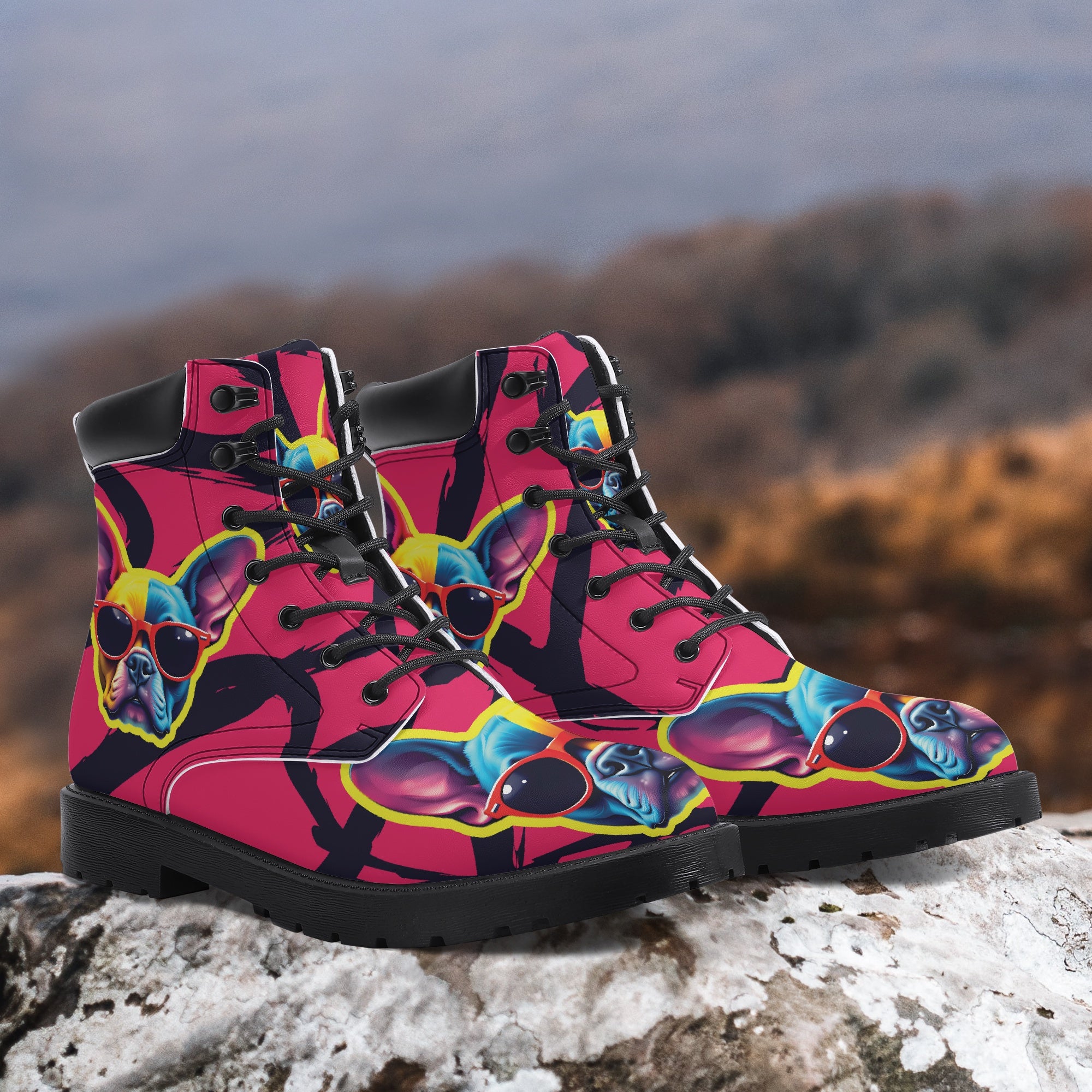 - Bulldog Inspired Casual Leather Boot For Dog Lovers | Durable Build