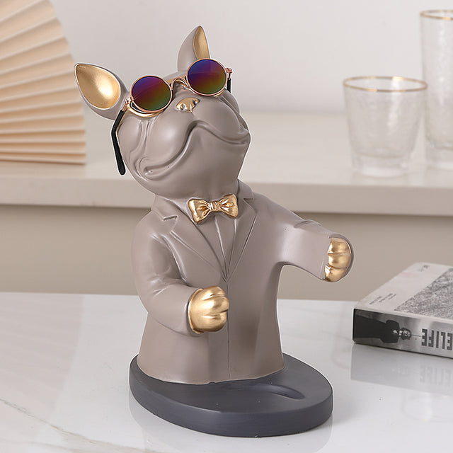 French Bulldog French Bulldog Figurine Wine Rack Sculpture Durable Dog Item