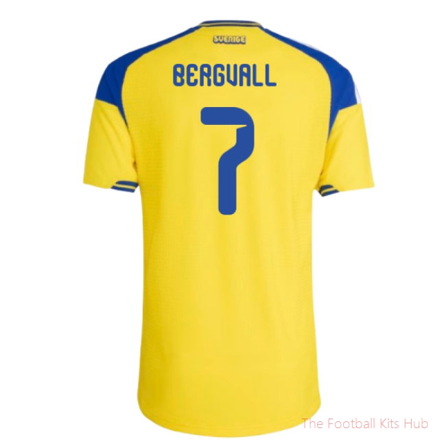 2026-2027 Sweden Authentic Home Shirt (Bergvall 7)