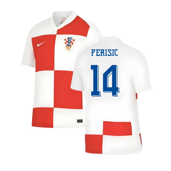 Croatia Soccer Squad Traditional Home Soccer Jersey (1)