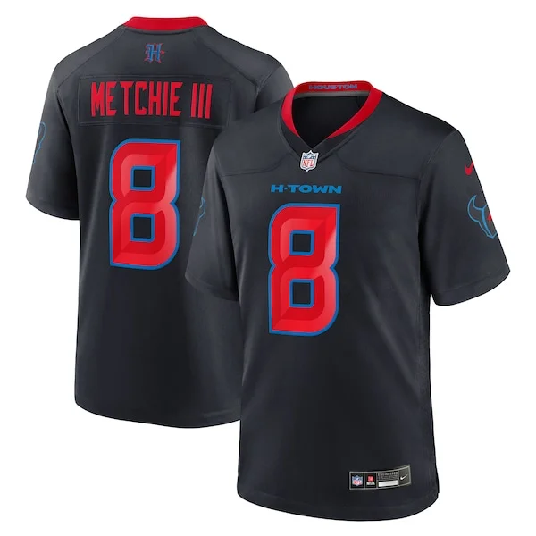 None John Metchie Game Jersey - Navy | NFL Player Jersey | NFL Footbal