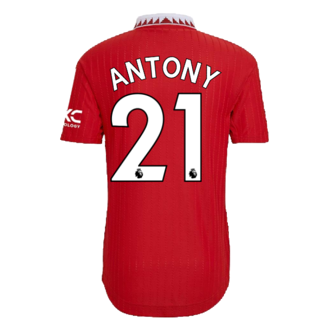 Professional Grade Football Man Utd Authentic Home Shirt Antony #2...