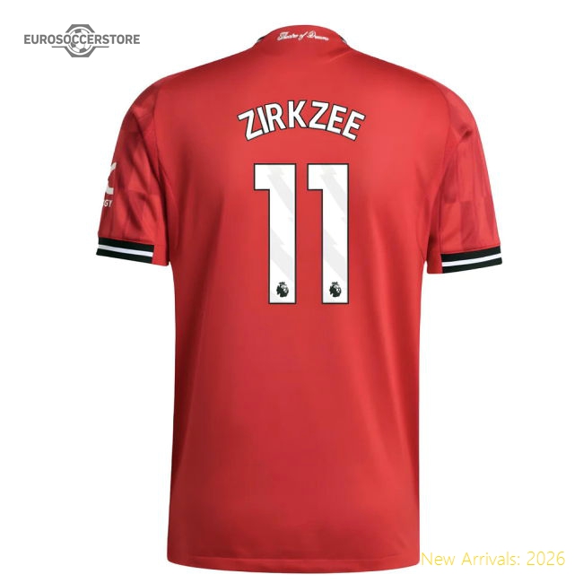 Authentic 2025-2026 Man Utd Authentic Home Shirt (zirkzee 11)